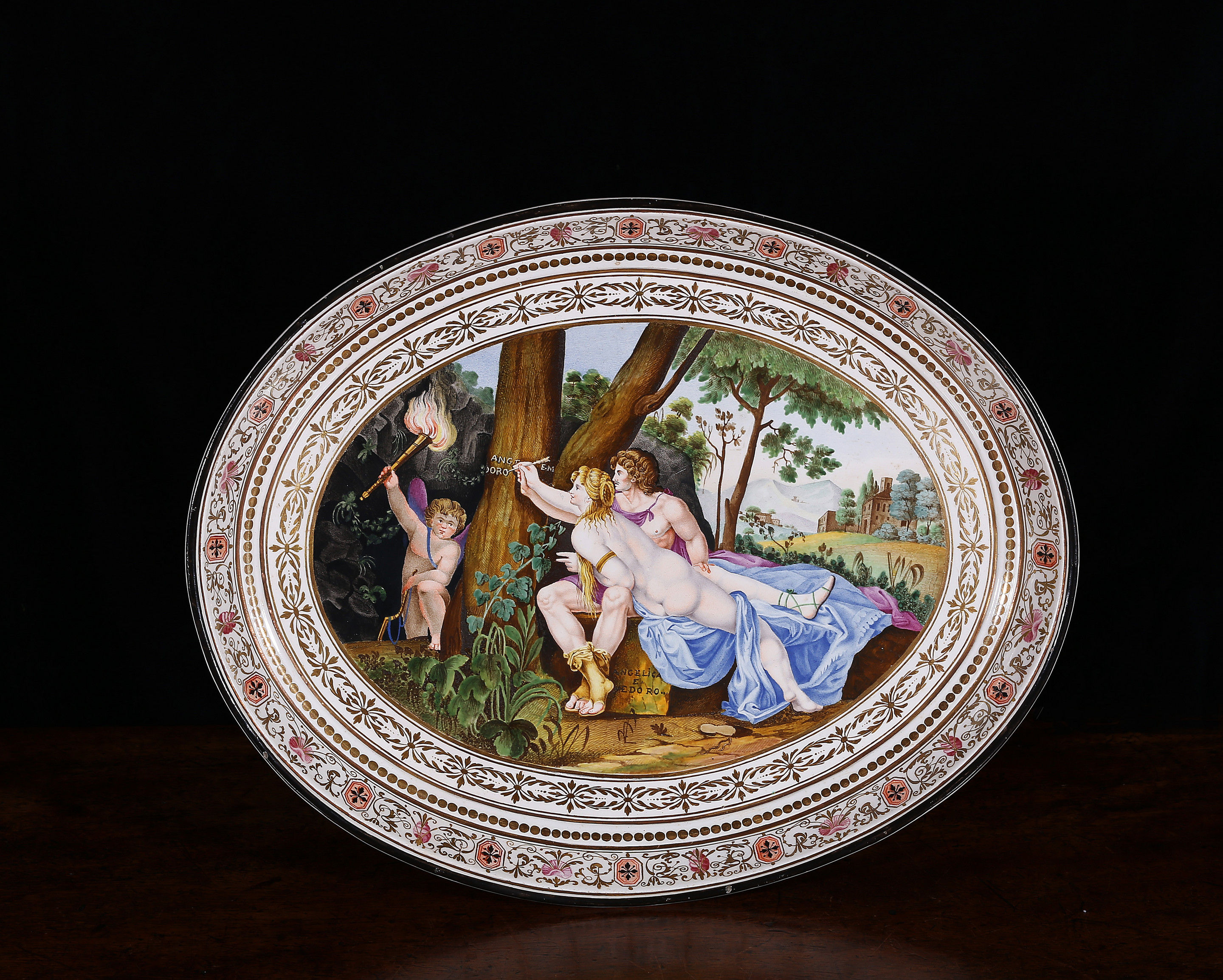 A Naples Terraglia (Creamware) Tray, Fabbrica del Vecchio