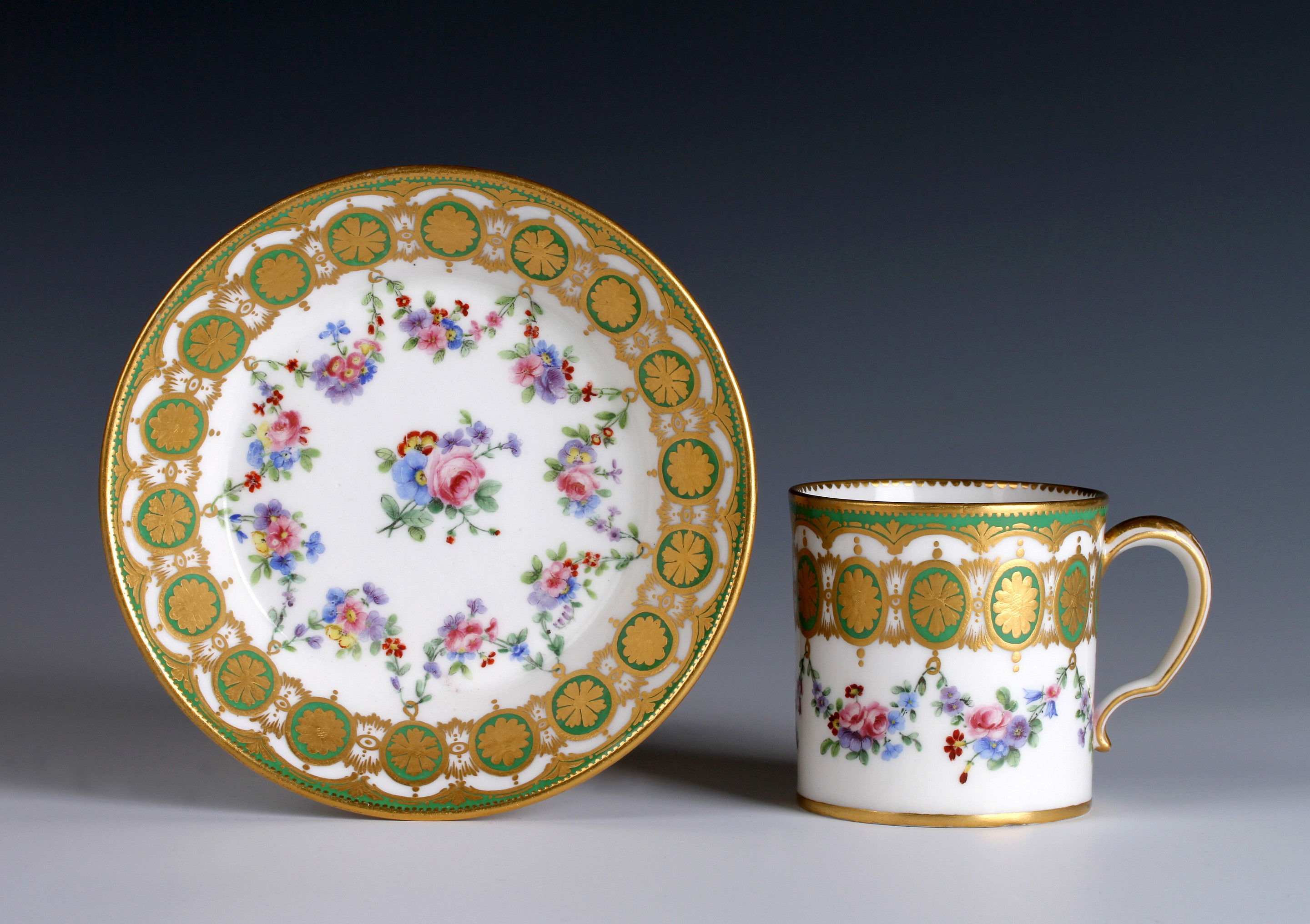 Sèvres gobelet ‘litron’ and saucer of the second size