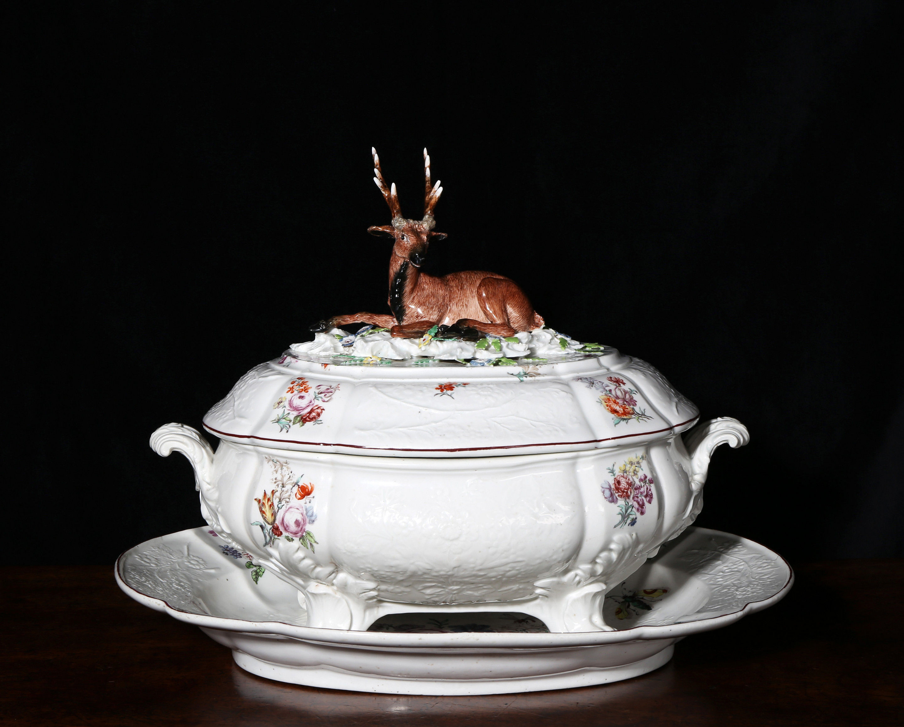 A Chelsea tureen, Cover and Stand